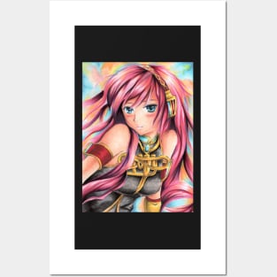 Vocaloid Megurine Luka Drawing Posters and Art